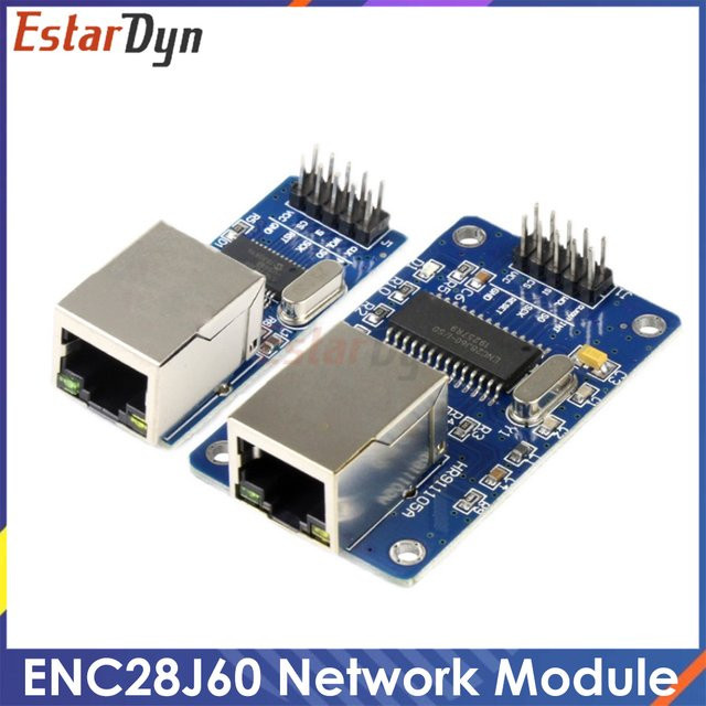 Estardyn Ethernet-Netzwerkmodul ENC28J60 mit SPI-Schnittstelle und 10Base-T PHY in Blau für PIC STM32 DIY IoT-Projekte - Bild 1