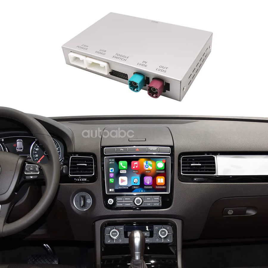 AUTOABC Drahtlose CarPlay Schnittstelle für Volkswagen Touareg RNS850 (2010–2018) mit Android Auto, Sprachsteuerung, Mirror Link und Kamera-Unterstützung - Bild 6