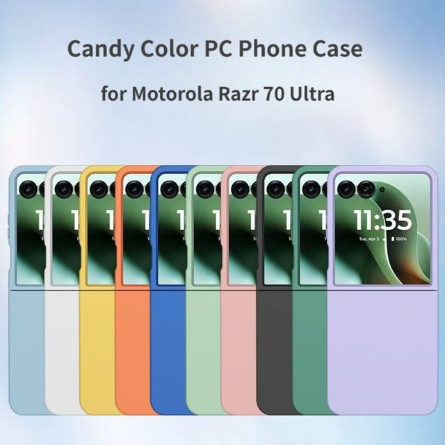 Candy Pure Color Stoßfeste Flip Case für Motorola Razr in Gelb - Bild 1