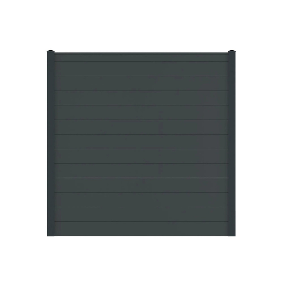Vidual Sichtschutzzaun Snap 140 aus Aluminium in Anthrazit zum Aufdübeln, Höhe: 175 cm, Breite: 1422 cm - Bild 2
