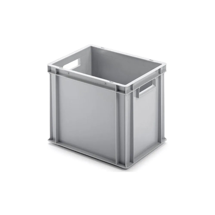 PROREGAL Eurobehälter Transportbox mit offenem Griff, Grau, H x B x T: 32 x 30 x 40 cm - Bild 2