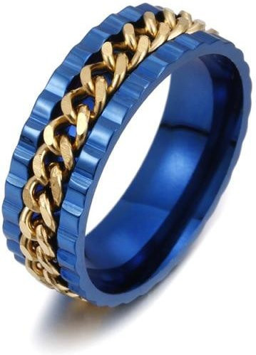 Allbestart Kettenringe Edelstahl, Blau, Unisex - Bild 1
