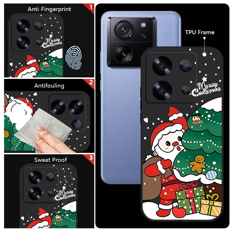 Weihnachtsbaum Handyhülle aus weichem Silikon mit Lanyard für Xiaomi Redmi Note 14 13 Pro Plus 5G 13 Pro 4G 13 12 11 Pro 5G in Lila - Bild 1