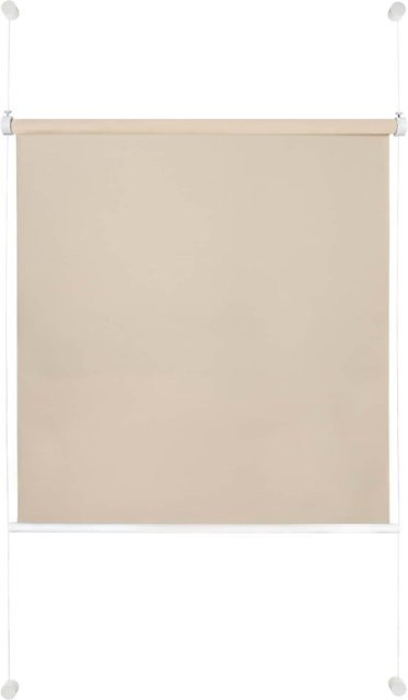 Ondeco Tageslicht Rollo Klemmfix als Plissee Alternative zum Sichtschutz und Sonnenschutz, Farbe: Sand, B: 90 cm, H: 210 cm - Bild 1