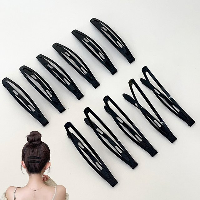 Cwllrn Haarspangen Metall, Schwarz, 6 cm, Damen, Mädchen - Bild 1