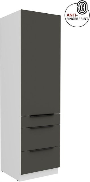 Küchen Hochschrank ARIA in Graphite matt mit Anti Fingerprint Effekt, Breite: 60 cm - Bild 1