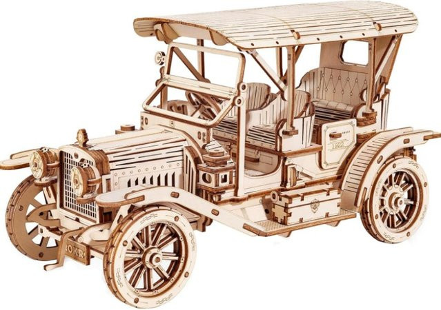 Robotime Rokr Oldtimer, 3D Holzpuzzle, Maßstab 1:15, ab 14 Jahren - Bild 1