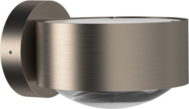 Top Light Puk Maxx Wall LED-Wandleuchte in Nickel matt mit Glas Linse klar und warmweißem Licht (2700K) - Bild 1