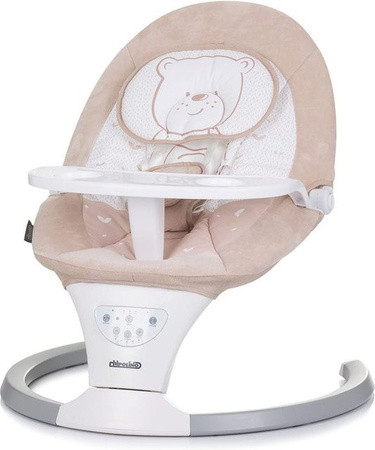 Chipolino Babywippe Lera Musik mit Sicherheitsgurt, Kissen und Timer in Beige