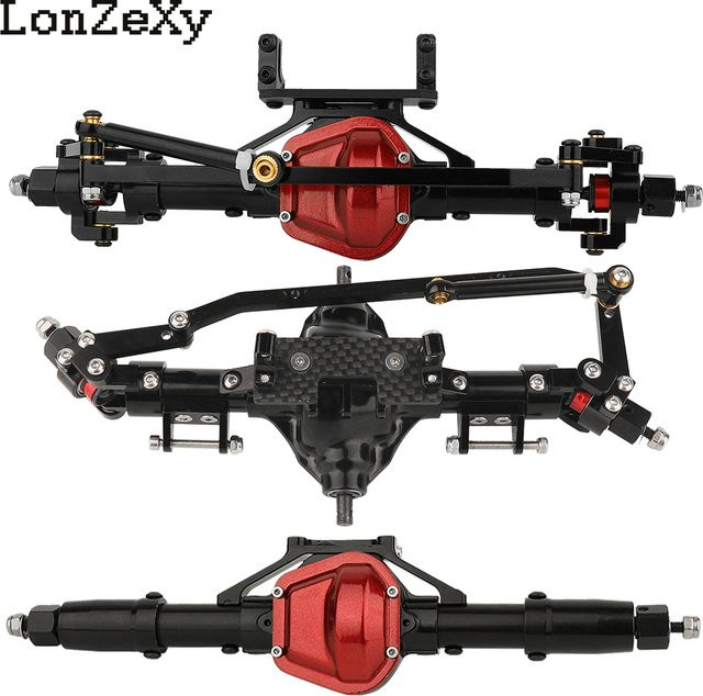Axial Upgrade-Teile, Metall-Legierung Vorder-, Mittel- und Hinterachse mit Servo-Basis, 1/10 RC Rock Crawler Auto - Bild 1