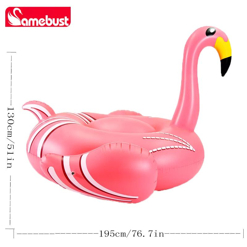 Camebust aufblasbarer Flamingo-Schwimmreifen in Rose für den Pool und Strand - Bild 2