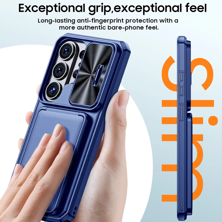 Stoßfeste TPU Handyhülle mit Kamerahalter für Samsung Galaxy S26 Ultra von BANGZAO in Blau - Bild 6