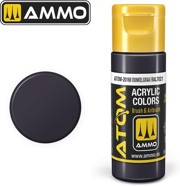 AMMO by MIG Jimenez Atom Color Dunkelgrau RAL7021, Grau - Bild 1