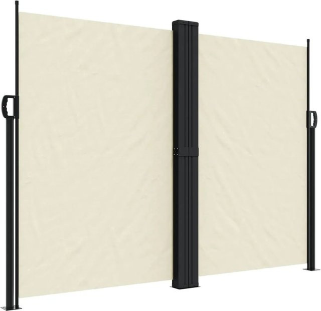 Ausziehbare Seitenmarkise von furnicato in Creme mit Polyesterbezug und Stahlgestell, B/H: 600 x 180 cm - Bild 1