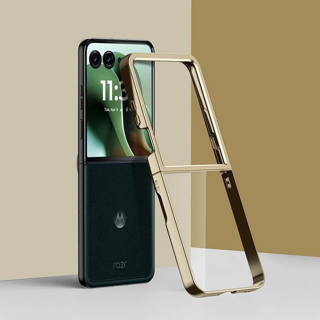 Transparente Stoßfeste Schutzhülle für Motorola Razr 70 Ultra, Razr Plus und MOTO Razr Ultra 2026 in Gold - Bild 1