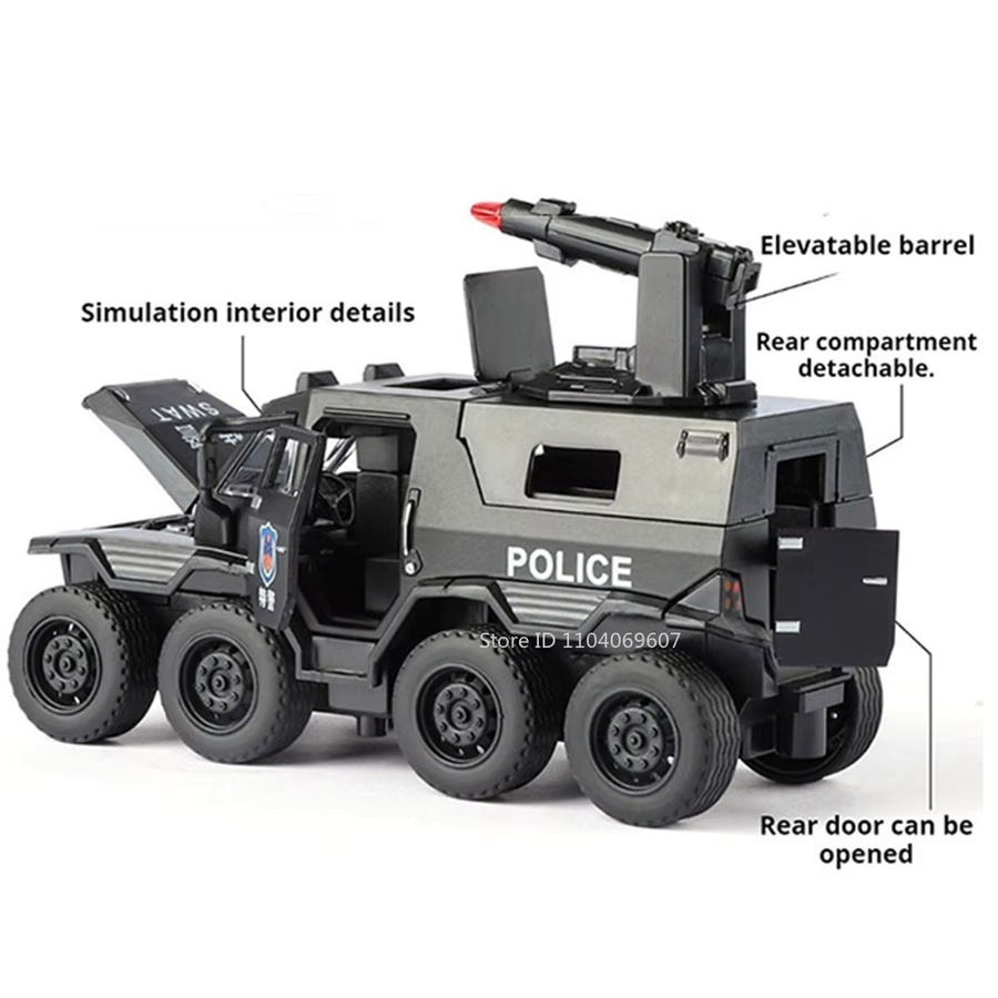 MINI AUTO Eroberer-Panzerwagen-Modell, 1:36 Maßstab, Metall, mit Licht und Sound - Bild 3