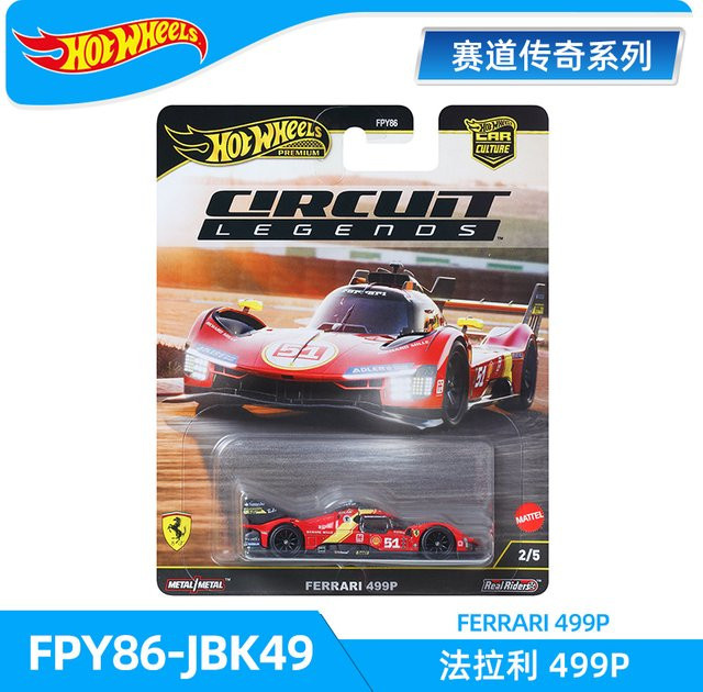 Hot Wheels Track Legend Spielzeugset, Ferrari 499p und Porsche 911, 2-teiliges Set - Bild 1