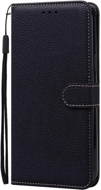 Flip Wallet Schutzhülle für Samsung Galaxy A20, A20e und A20s in Schwarz - Bild 1