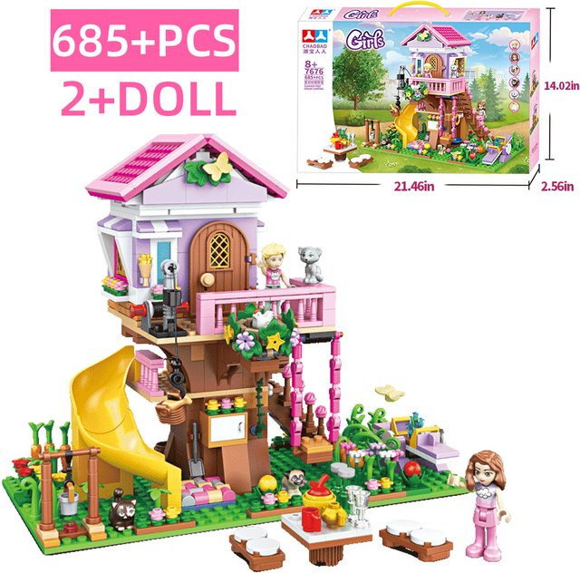 ZKZC Bausteine Set Mädchen Serie DIY Haus Villa Schloss Modell Spielzeug in Mehrfarbig - Bild 1