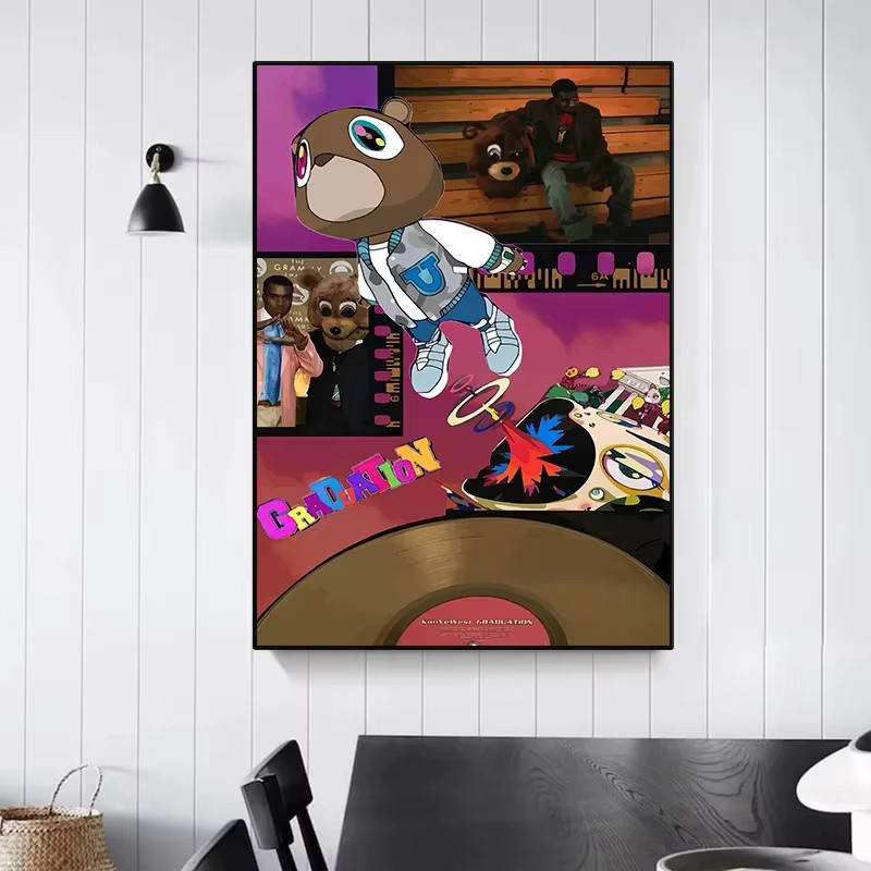 Kanye West Graduation Album Cover Poster als moderne Leinwandmalerei in Mehrfarbig für deine Wanddekoration - Bild 3