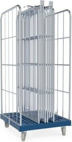 HMH rolltainer 1450 Stecksystem 2-seitig blau B/T: 72,4 x 81,5 cm - Bild 1