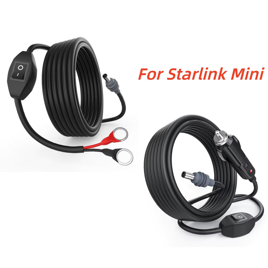 SZKOSTON Starlink Mini DC-Ladekabel mit integriertem Schalter, 3m 18AWG Stromkabel in Schwarz - Bild 7