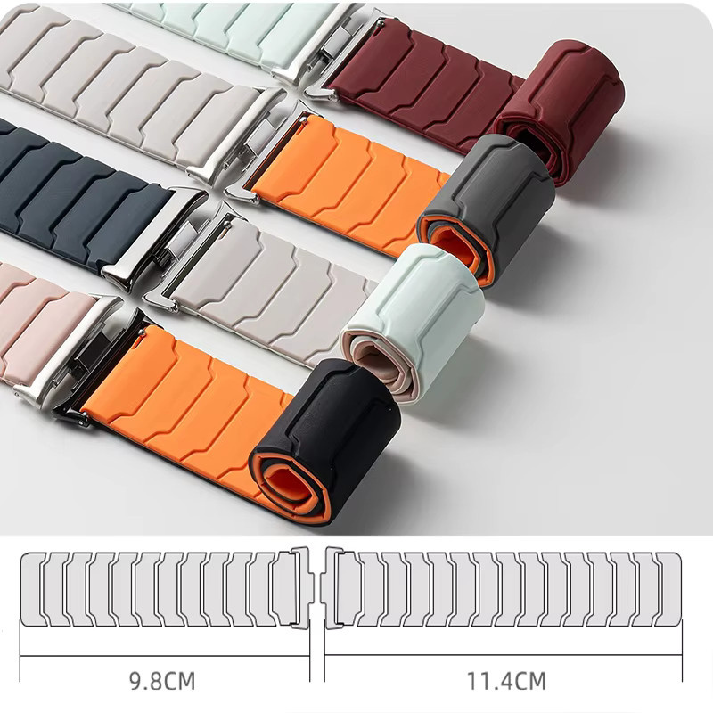 Magnetisches Schlaufenarmband für Xiaomi Mi Band 10 Pro/8 Pro/9 Pro, Silikon, Weiß, Unisex - Bild 4