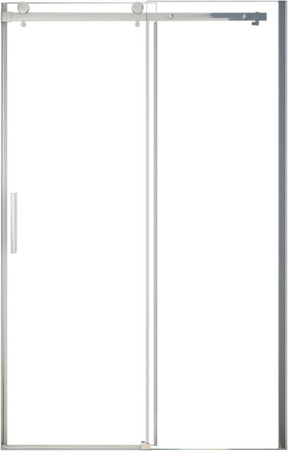 AICA Duschkabine als Nischentür mit Schiebetür aus ESG-Glas, Farbe: Transparent/Silber, B: 115 cm, H: 195 cm - Bild 1