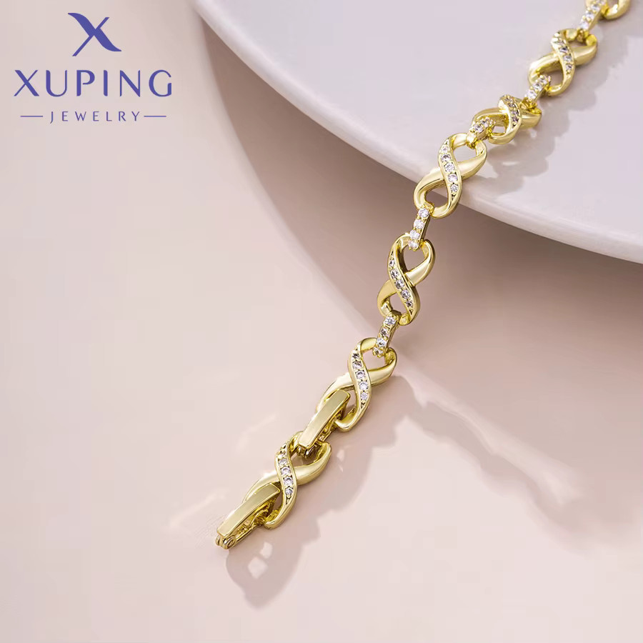 Xuping Charm Armband, Gold, Zirkonia, Damen, 19 cm - Bild 2