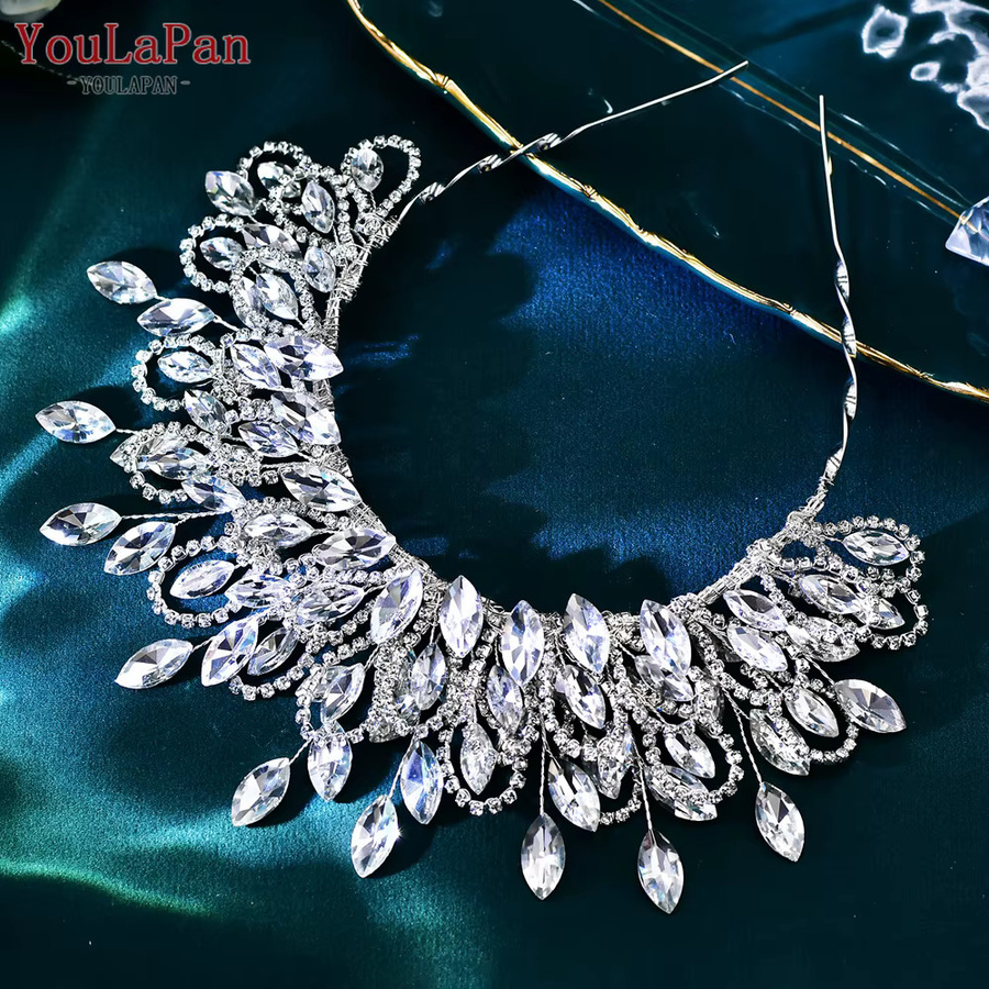 Youlapan Tiara Krone, Strass, Kristall, Damen - Bild 3
