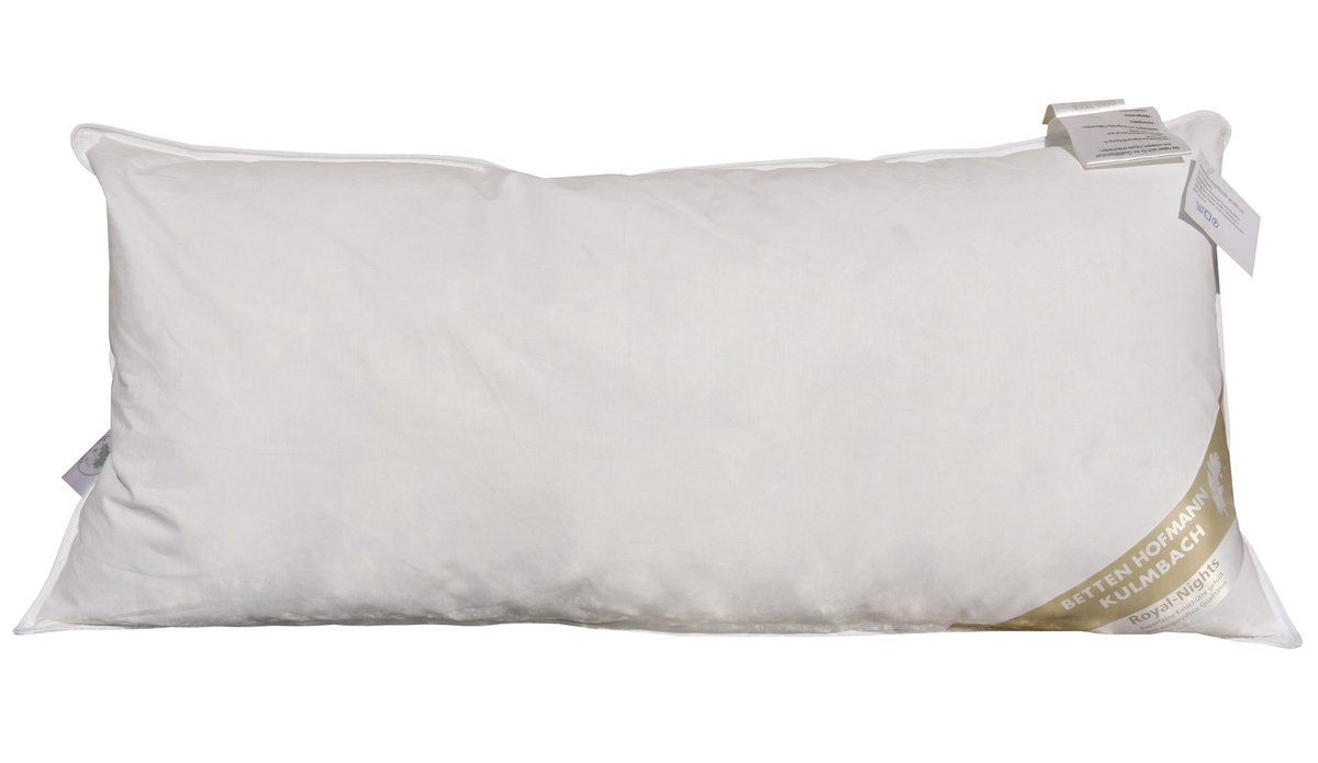 Betten Hofmann Premium Kopfkissen mit 30% Daunenanteil, Farbe: Weiß, B/H: 40 x 80 cm, Härtegrad: Medium - Bild 1