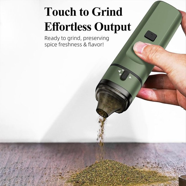 Ideal # Automatische elektrische Gewürzmühle in Grün mit One-Touch-Funktion und 1,5 G Schleifleistung - Bild 1
