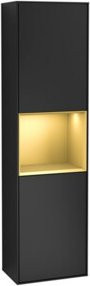 V&B Finion Hochschrank mit Wandbeleuchtung und LED, Farbe Gold und Blau, B/T/H: 41,8 x 15,0 x 151,6 cm - Bild 1