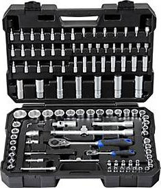 Projahn Steckschlüssel-Set PROFICRAFT, 108-teilig, 1/4 Zoll und 1/2 Zoll Antrieb, 72-Zahn-Knarren, Schwarz, im Kunststoffkoffer - Bild 1