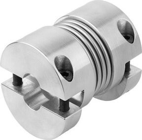 KIPP Metallbalgkupplung Aluminium Silber Gr. 18 D1: 19 mm, D2: 19 mm, L: 63 mm - Bild 1