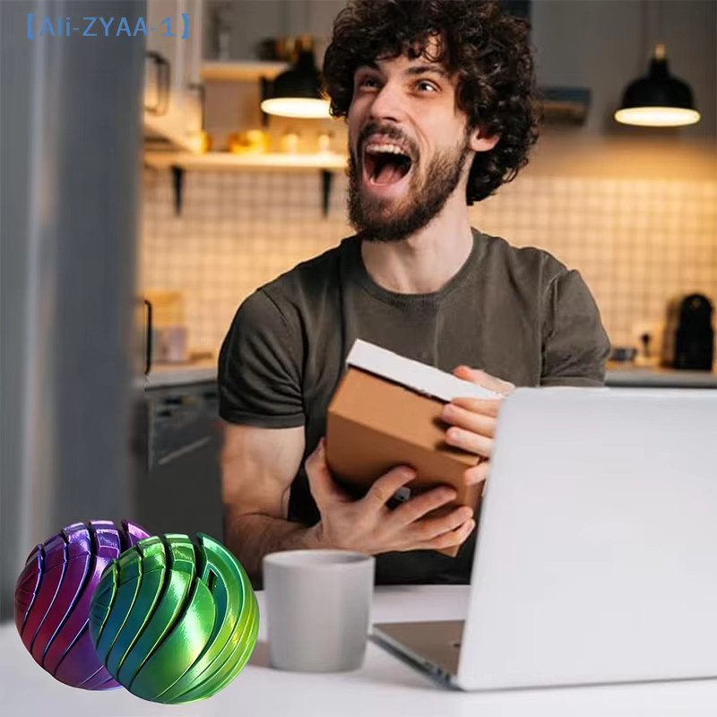 JETTING Ball Fidget Toy, Twistsphere Gear Liquid Flow Ball, mit rotierendem Angstlinderungsspielzeug - Bild 4