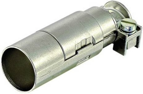 HARTING Han Quintax Anschluss Stifteinsatz M Crimpanschluss, 4-polig mit Schirmung, Farbe Silber - Bild 1