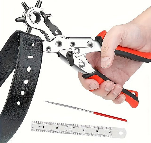 Lochzange für Leder und Gürtel zur Herstellung von Ösen und Löchern aus Metall - Bild 1