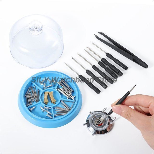 asukaband Uhrenbauteile-Organizer mit Staubschutzabdeckung, Weiß - Bild 1