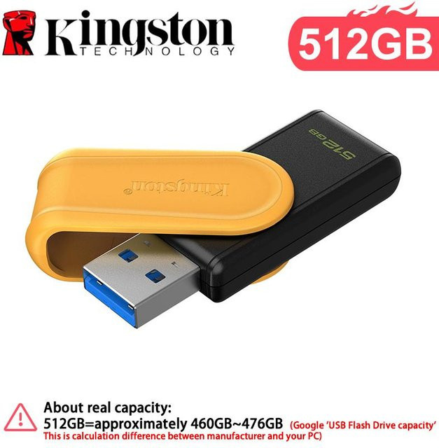Kingston DataTraveler Exodia S USB-Stick USB 3.2 Gen 1 mit drehbarer Kappe, 512 GB, Schwarz/Gelb - Bild 2