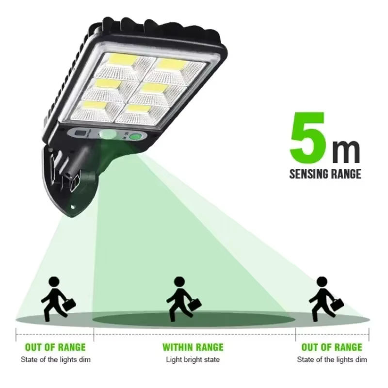 BALDR Solar LED Außenwandleuchte mit Bewegungsmelder in Schwarz für Garten und Terrasse - Bild 4