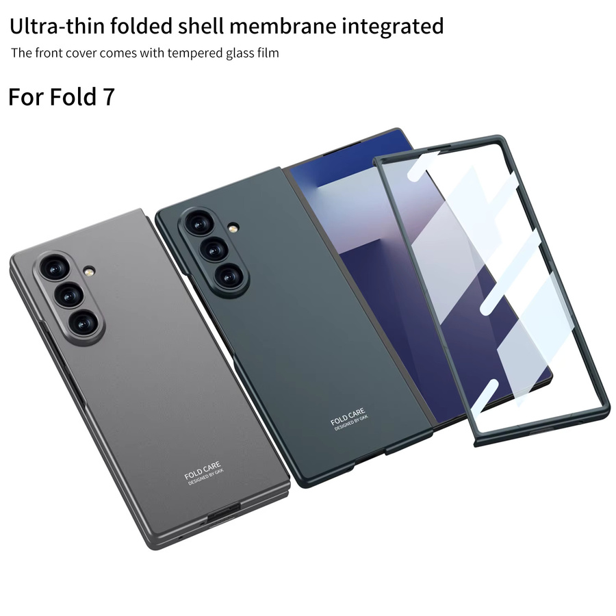 Stoßfeste Panzer-Schutzhülle für Samsung Galaxy Z Fold 7 mit Displayschutzfolie in Blau - Bild 4