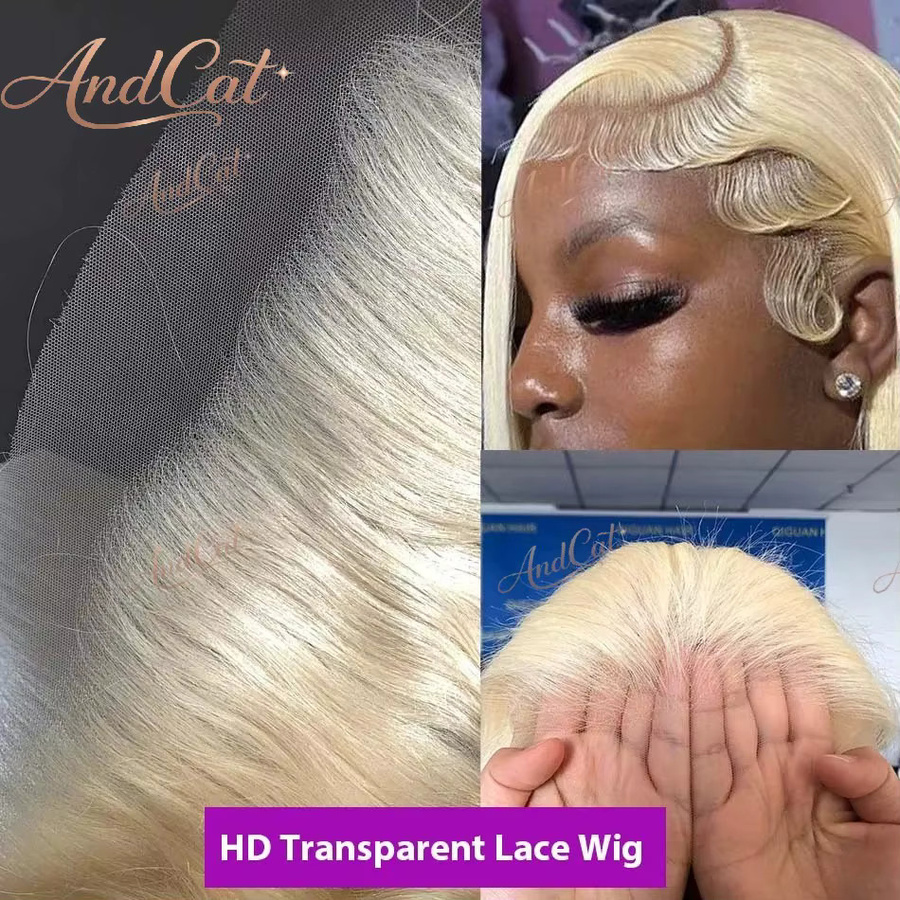 Andcat Echthaar-Perücke, Blonde, 30 Zoll, 200 Dichte, Damen - Bild 2