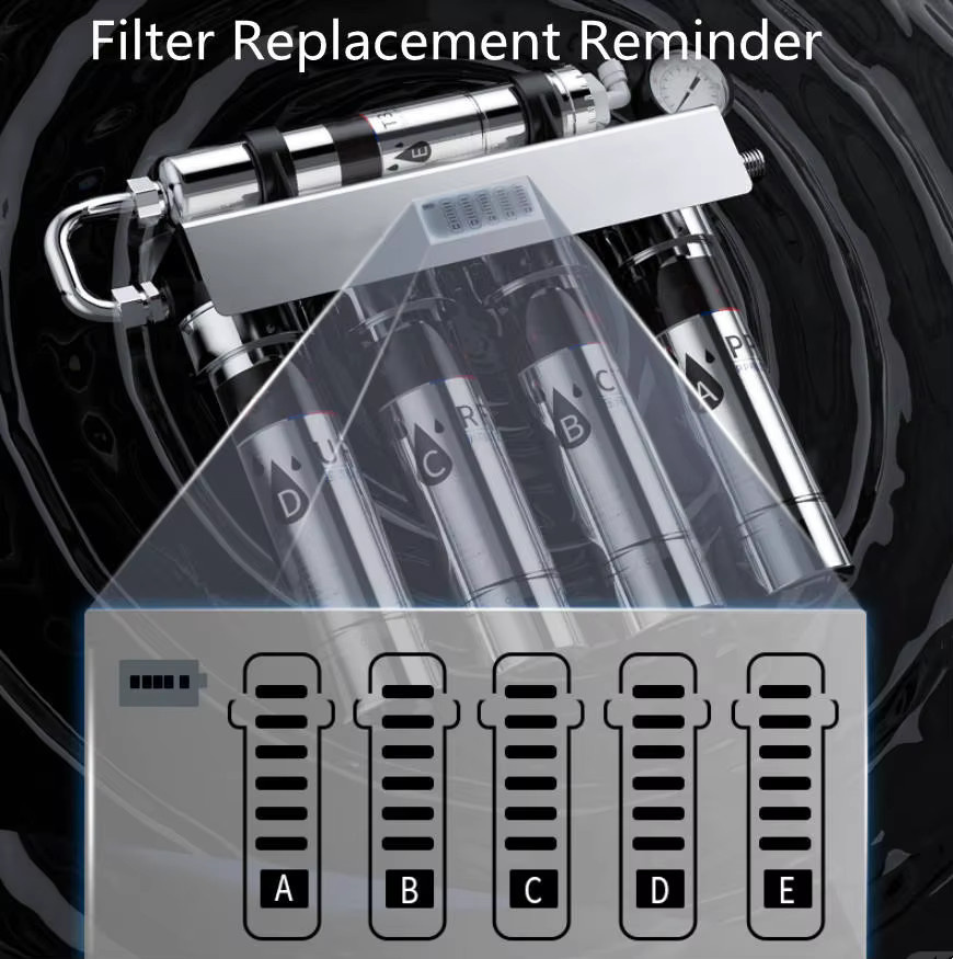 EIRE 5-Stufen-Ultrafiltrations-Wasserreiniger mit LED-Intelligent-Display für Küche und Haushalt - Bild 3