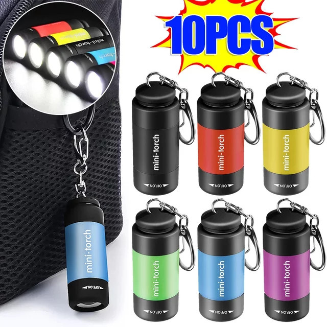 ZHIYU USB wiederaufladbare LED Mini Taschenlampe als Schlüsselanhänger, wasserdicht, Schwarz - Bild 1
