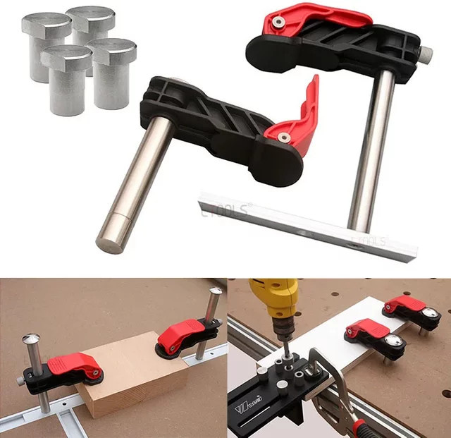 LTOOLS Schnellspannzwinge aus Edelstahl in Silber für die Holzbearbeitung - Bild 1