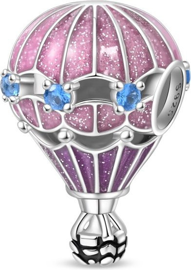 Charm Heißluftballon, 925 Silber, Perle, Damen - Bild 1