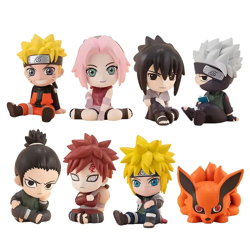 8-teiliges Bandai Anime Naruto Figuren Set aus PVC mit Kakashi, Sasuke, Itachi, Gaara und Sakura in mehrfarbig - Bild 3