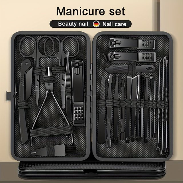 OLOEY Maniküre-Set, Schwarz, Unisex - Bild 1