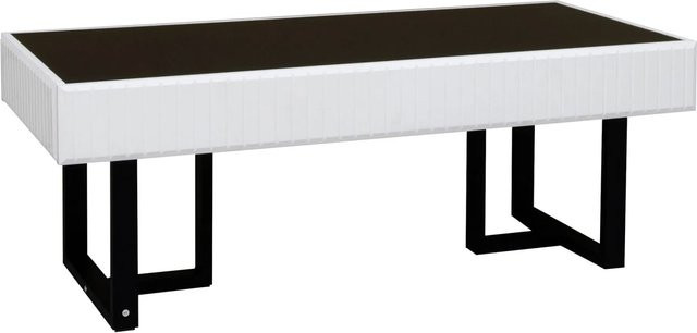 okwish Couchtisch Modern in Schwarz/Weiß mit Farbblock-Design, B/T/H: 110 x 50 x 41 cm - Bild 1